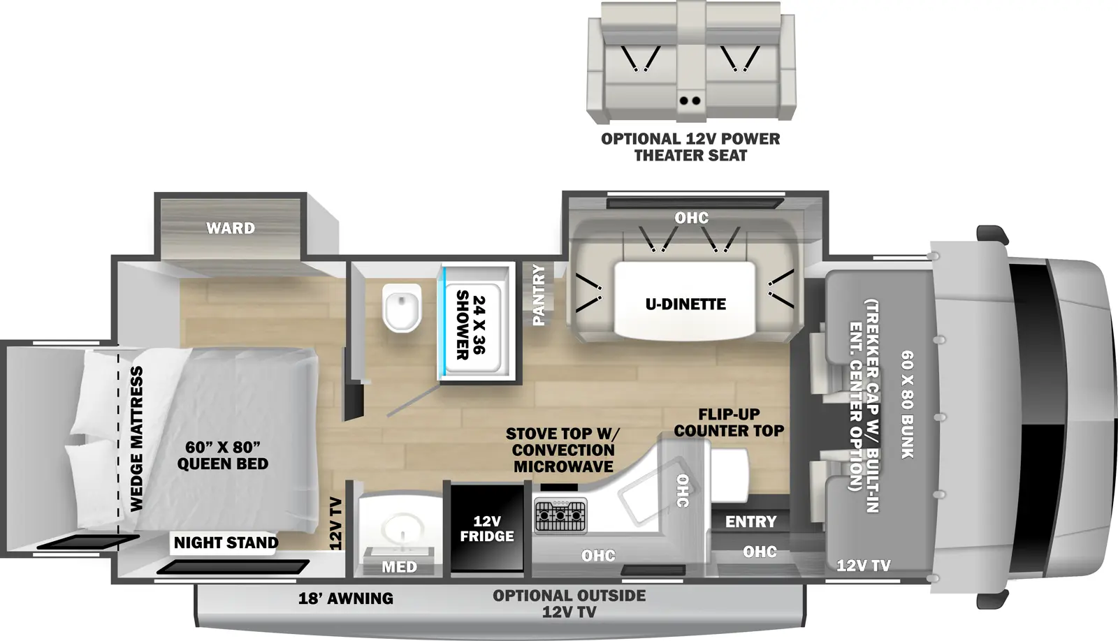 Sunseeker Classic 2500TS Floorplan